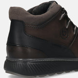 A grey Men's bugatti Sneakers featuring a round toe plain toe, zero heels heel, and a wide fit. Made from premium genuine leather with a durable tpr outsole, this zipper design offers both style and comfort.
