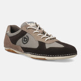 A brown Men's bugatti Sneakers featuring a round plain toe, zero heels heel. Made from suede leather with a durable sebs (block copolymer) outsole, this laces design offers both style and comfort.