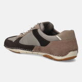 A brown Men's bugatti Sneakers featuring a round plain toe, zero heels heel. Made from suede leather with a durable sebs (block copolymer) outsole, this laces design offers both style and comfort.