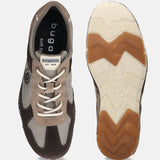 A brown Men's bugatti Sneakers featuring a round plain toe, zero heels heel. Made from suede leather with a durable sebs (block copolymer) outsole, this laces design offers both style and comfort.
