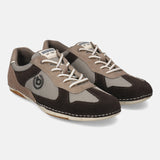 A brown Men's bugatti Sneakers featuring a round plain toe, zero heels heel. Made from suede leather with a durable sebs (block copolymer) outsole, this laces design offers both style and comfort.