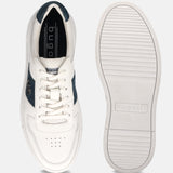 A off-white Men's bugatti Sneakers featuring a round toe plain toe, zero heels heel, and a wide fit. Made from premium genuine leather with a durable tpr outsole, this laces design offers both style and comfort.