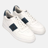 A off-white Men's bugatti Sneakers featuring a round toe plain toe, zero heels heel, and a wide fit. Made from premium genuine leather with a durable tpr outsole, this laces design offers both style and comfort.