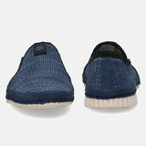 A blue Men's bugatti Casual Loafers featuring a round plain toe, zero heels heel. Made from textile with a durable sebs (block copolymer) outsole, this slip-on design offers both style and comfort.