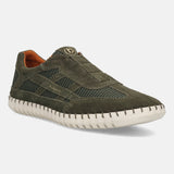 bugatti Dark Green Premium Leather Sneaker