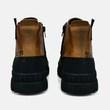 A yellow Men's bugatti Casual Boots featuring a round toe plain toe, zero heels heel. Made from synthetic with a durable tpr outsole, this laces design offers both style and comfort.
