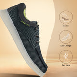 A black Men's bugatti Sneakers featuring a round plain toe, zero heels heel. Made from textile with a durable tpr outsole, this laces design offers both style and comfort.