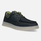 A black Men's bugatti Sneakers featuring a round plain toe, zero heels heel. Made from textile with a durable tpr outsole, this laces design offers both style and comfort.