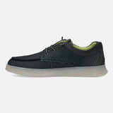 A black Men's bugatti Sneakers featuring a round plain toe, zero heels heel. Made from textile with a durable tpr outsole, this laces design offers both style and comfort.