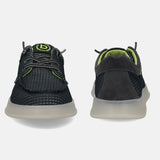 A black Men's bugatti Sneakers featuring a round plain toe, zero heels heel. Made from textile with a durable tpr outsole, this laces design offers both style and comfort.