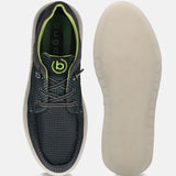 A black Men's bugatti Sneakers featuring a round plain toe, zero heels heel. Made from textile with a durable tpr outsole, this laces design offers both style and comfort.