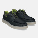 A black Men's bugatti Sneakers featuring a round plain toe, zero heels heel. Made from textile with a durable tpr outsole, this laces design offers both style and comfort.