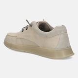 A beige Men's bugatti Sneakers featuring a round plain toe, zero heels heel. Made from textile with a durable tpr outsole, this laces design offers both style and comfort.