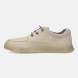 A beige Men's bugatti Sneakers featuring a round plain toe, zero heels heel. Made from textile with a durable tpr outsole, this laces design offers both style and comfort.