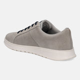 A grey Men's bugatti Sneakers featuring a round plain toe, zero heels heel. Made from suede leather with a durable tpr outsole, this laces design offers both style and comfort.