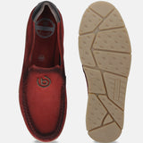 A grey Men's bugatti Casual Loafers featuring a round plain toe, zero heels heel. Made from suede leather with a durable tr outsole, this slip-on design offers both style and comfort.