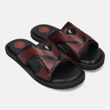 A grey Men's bugatti Mules featuring a round toe plain toe, zero heels heel, and a wide fit. Made from premium genuine leather with a durable eva outsole, this slip-on design offers both style and comfort.