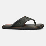 Men's Bugatti thong green leather shoes with a round toe , a eva outsole.