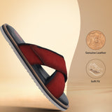 bugatti Red Premium Leather Sandal
