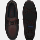A grey Men's bugatti Drivers featuring a square toe apron toe, zero heels heel. Made from premium genuine leather with a durable rubber outsole, this slip-on design offers both style and comfort.