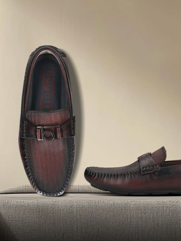 bugatti Olexa Red  Premium Leather Comfort Slip-Ons Casual