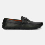 Men's Bugatti drivers green leather shoes with a round toe and apron toe , a rubber outsole.