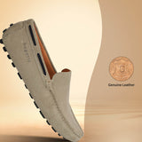 bugatti Manfield Taupe Premium Leather Casual Slip-Ons