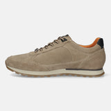 Men's Bugatti leather beige leather shoes with a round toe , a tpr outsole , and laces fastening.