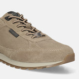 Men's Bugatti leather beige leather shoes with a round toe , a tpr outsole , and laces fastening.