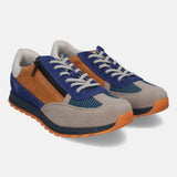 A multi Men's bugatti Sneakers featuring a round plain toe, zero heels heel. Made from suede leather with a durable tpr outsole, this laces design offers both style and comfort.