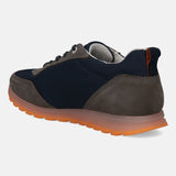 A grey Men's bugatti Sneakers featuring a round plain toe, zero heels heel. Made from synthetic with a durable tpr outsole, this laces design offers both style and comfort.