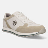A beige Men's bugatti Sneakers featuring a round plain toe, zero heels heel. Made from suede leather with a durable eva outsole, this laces design offers both style and comfort.