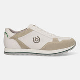 A beige Men's bugatti Sneakers featuring a round plain toe, zero heels heel. Made from suede leather with a durable eva outsole, this laces design offers both style and comfort.
