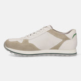 A beige Men's bugatti Sneakers featuring a round plain toe, zero heels heel. Made from suede leather with a durable eva outsole, this laces design offers both style and comfort.