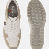 A beige Men's bugatti Sneakers featuring a round plain toe, zero heels heel. Made from suede leather with a durable eva outsole, this laces design offers both style and comfort.