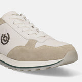 A beige Men's bugatti Sneakers featuring a round plain toe, zero heels heel. Made from suede leather with a durable eva outsole, this laces design offers both style and comfort.