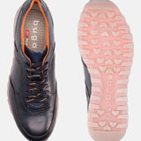 A blue Men's bugatti Sneakers featuring a round plain toe, zero heels heel. Made from premium genuine leather with a durable eva outsole, this laces design offers both style and comfort.