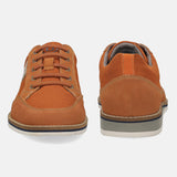 A grey Men's bugatti Casuals Shoes featuring a round plain toe, zero heels heel. Made from textile with a durable eva outsole, this laces design offers both style and comfort.
