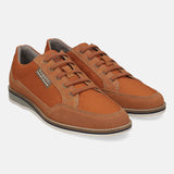 A grey Men's bugatti Casuals Shoes featuring a round plain toe, zero heels heel. Made from textile with a durable eva outsole, this laces design offers both style and comfort.