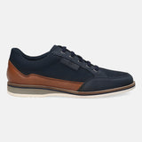 A blue Men's bugatti Casuals Shoes featuring a round plain toe, zero heels heel. Made from textile with a durable eva outsole, this laces design offers both style and comfort.