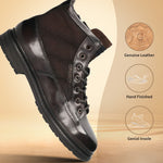 A brown Men's bugatti Ankle Boots featuring a round toe plain toe, moulded  heel. Made from premium genuine leather with a durable tr outsole, this zipper design offers both style and comfort.