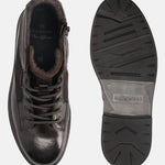 A brown Men's bugatti Ankle Boots featuring a round toe plain toe, moulded  heel. Made from premium genuine leather with a durable tr outsole, this zipper design offers both style and comfort.