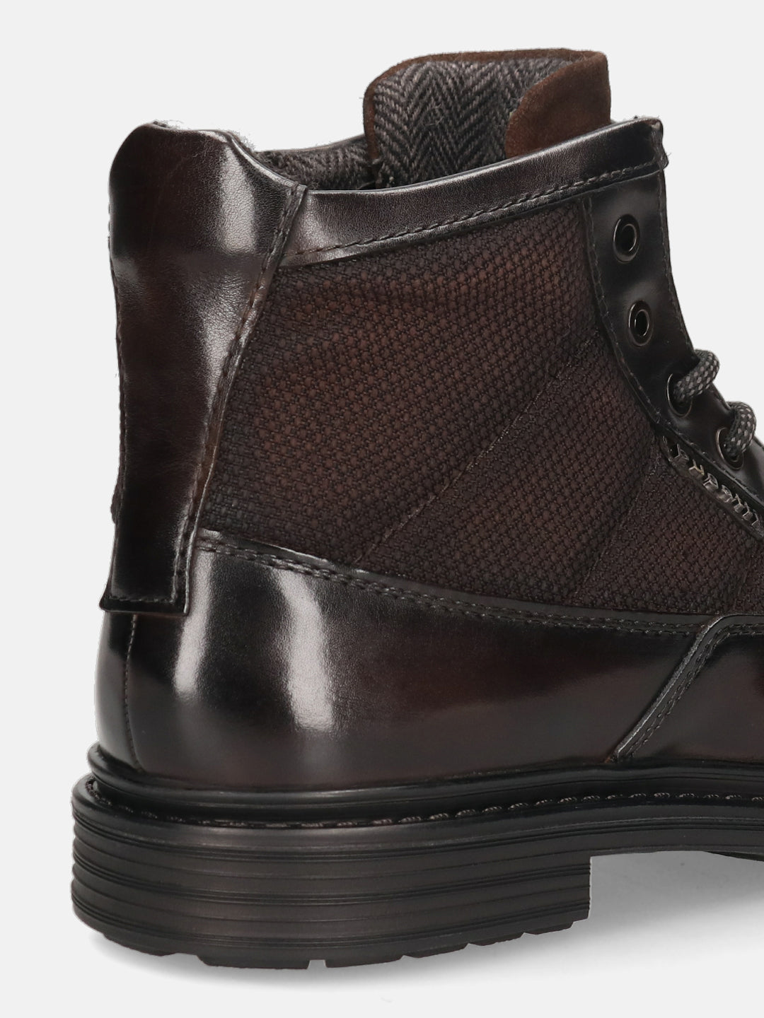 A brown Men's bugatti Ankle Boots featuring a round toe plain toe, moulded  heel. Made from premium genuine leather with a durable tr outsole, this zipper design offers both style and comfort.