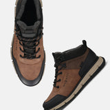 A cognac Men's bugatti Outdoor Sneakers featuring a round toe plain toe, zero heels heel. Made from synthetic with a durable eva outsole, this laces design offers both style and comfort.