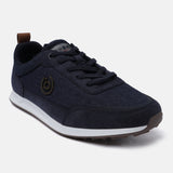 A blue Men's bugatti Sneakers featuring a round plain toe, zero heels heel. Made from synthetic with a durable tpr outsole, this laces design offers both style and comfort.