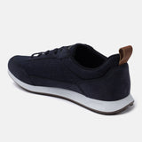 A blue Men's bugatti Sneakers featuring a round plain toe, zero heels heel. Made from synthetic with a durable tpr outsole, this laces design offers both style and comfort.