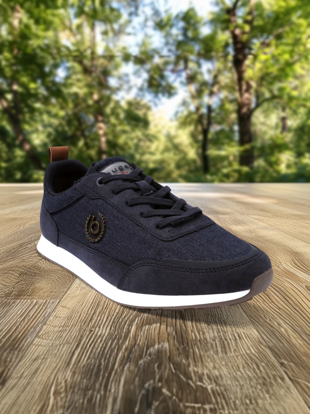 bugatti Ross Dark Blue Comfort Mid Top Sneakers