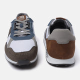 A multi Men's bugatti Sneakers featuring a round plain toe, zero heels heel. Made from textile with a durable tpr outsole, this laces design offers both style and comfort.