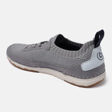 A grey Men's bugatti Sneakers featuring a round plain toe, zero heels heel. Made from textile with a durable tpr outsole, this laces design offers both style and comfort.
