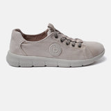 A beige Men's bugatti Sneakers featuring a round plain toe, zero heels heel. Made from textile with a durable eva outsole, this laces design offers both style and comfort.